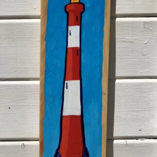 Red Classic Striped Lighthouse